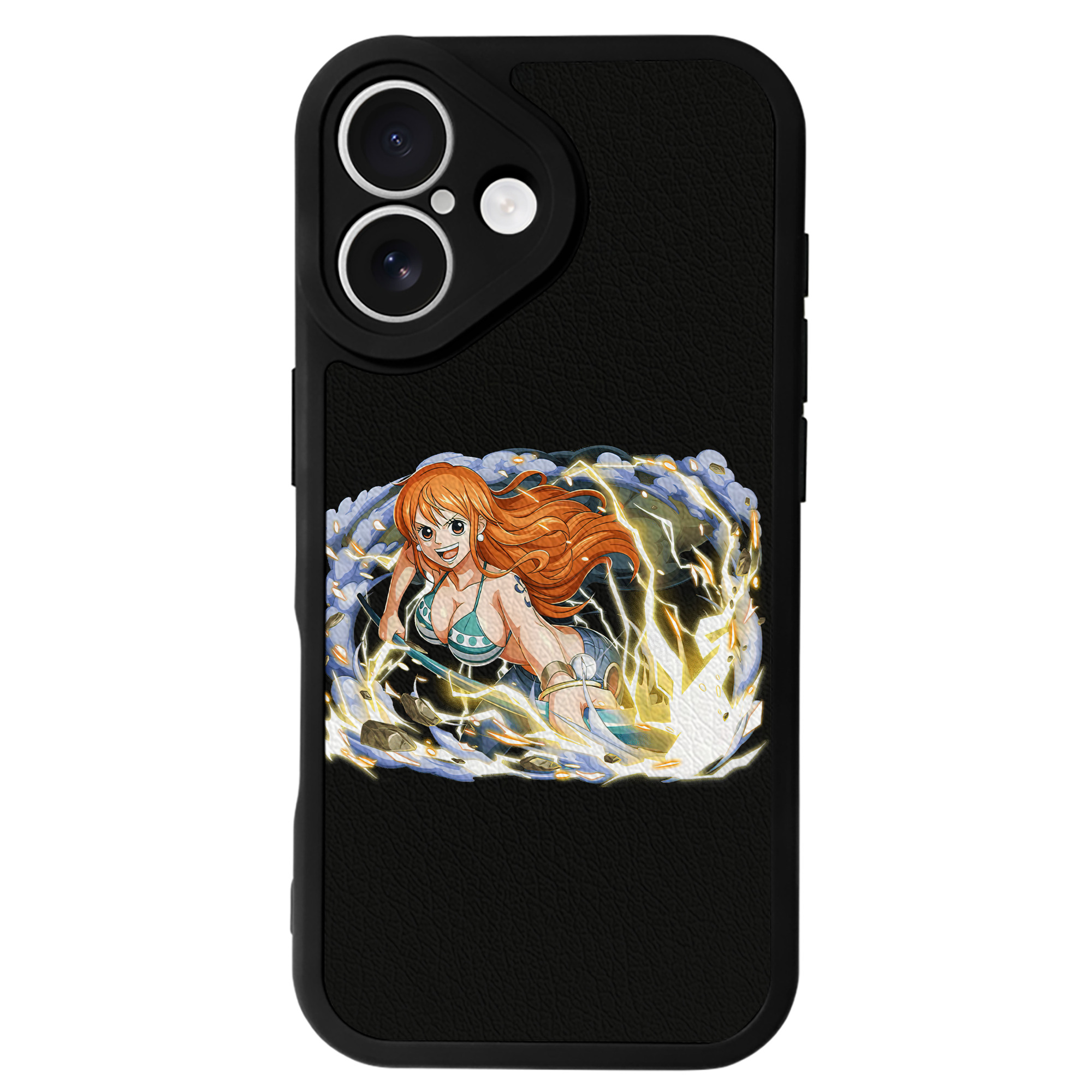 ワンピース ナミ ONE PIECE Nami 【iPhone 16シリーズ対応】シリコンスマホケース（レザー調） 材質：シリコン